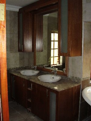 Mahogany Veneer & Solid Mirror
