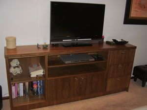 Bedroom Entertainment Centre in Walnut