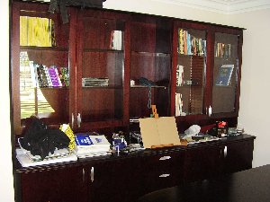 Mahogany Veneer Stained Mahogany - Office Display